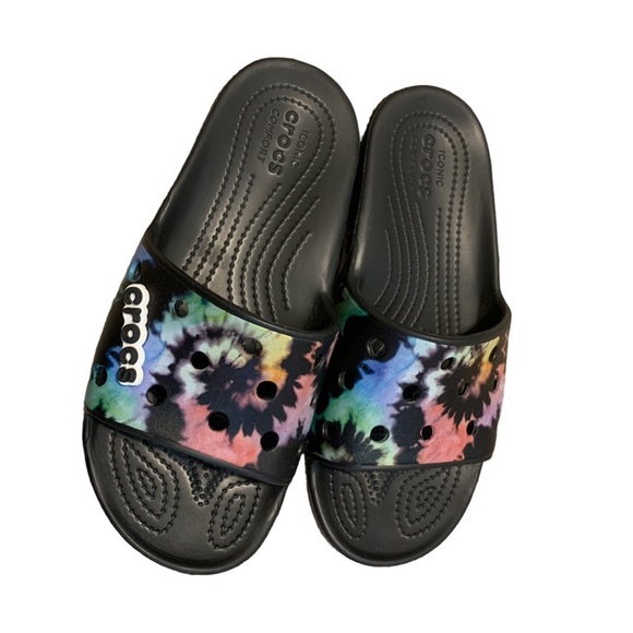 Crocs Unisex Classic Slide Open Toe Sandals - Picture 2 of 4